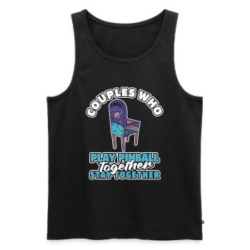 Pinball Pair - Men's Premium Organic Tank Top - black - Front - AI Model Male 178 light (178cm)