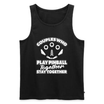 Pinball Pair - Men's Premium Organic Tank Top - black - Front - AI Model Male 178 light (178cm)