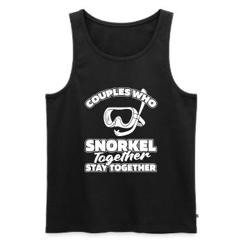 Schnorcheln Paar - Männer Premium Bio Tank Top - Schwarz - Vorne - Michal (187cm)