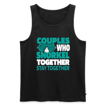 Schnorcheln Paar - Männer Premium Bio Tank Top - Schwarz - Vorne - Michal (187cm)