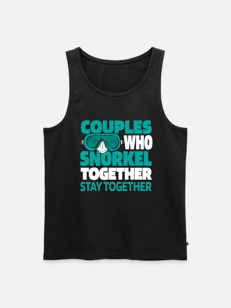 Snorkeling Couple - Men's Premium Organic Tank Top - black
