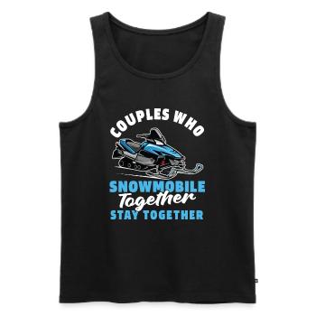 Snowmobile Snowmobile Pair - Men's Premium Organic Tank Top - black - Front - AI Model Male 178 light (178cm)