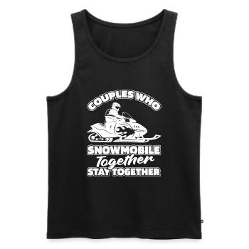 Snowmobile Snowmobile Pair - Men's Premium Organic Tank Top - black - Front - AI Model Male 178 light (178cm)