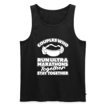 Ultramarathon Paar - Männer Premium Bio Tank Top - Schwarz - Vorne - AI Model Male 178 light (178cm)