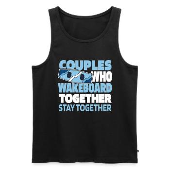 Wakeboard Wakeboarder Pair - Men's Premium Organic Tank Top - black - Front - Michal (187cm)