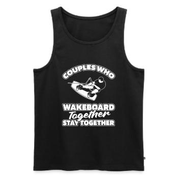 Wakeboard Wakeboarder Paar - Männer Premium Bio Tank Top - Schwarz - Vorne - AI Model Male 178 light (178cm)