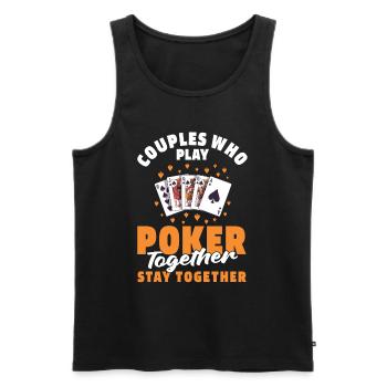Poker Paar - Männer Premium Bio Tank Top - Schwarz - Vorne - Michal (187cm)
