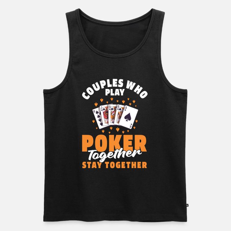 Poker Paar - Männer Premium Bio Tank Top - Schwarz