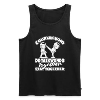 Taekwondo Paar - Männer Premium Bio Tank Top - Schwarz - Vorne - Michal (187cm)