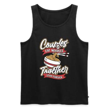 Noodles Couple - Men's Premium Organic Tank Top - black - Front - AI Model Male 178 light (178cm)