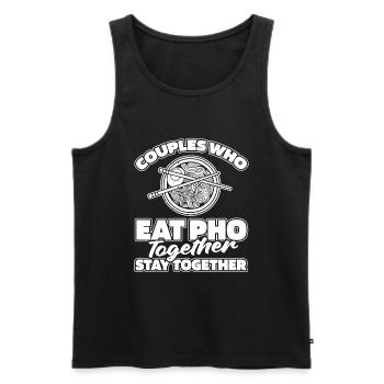 Pho Bowl Paar - Männer Premium Bio Tank Top - Schwarz - Vorne - Michal (187cm)