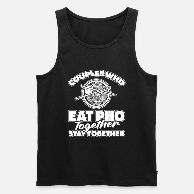 Pho Bowl Paar - Männer Premium Bio Tank Top - Schwarz