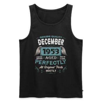 Dezember 1953 Vintage Geburtstag Geschenk - Männer Premium Bio Tank Top - Schwarz - Vorne - Michal (187cm)