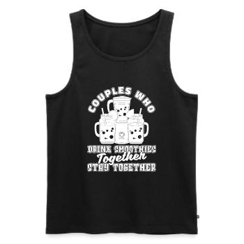 Smoothie Pair - Men's Premium Organic Tank Top - black - Front - AI Model Male 178 light (178cm)