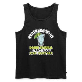 Tequila Pair - Men's Premium Organic Tank Top - black - Front - AI Model Male 178 light (178cm)