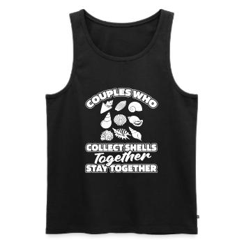 Shell pair - Men's Premium Organic Tank Top - black - Front - AI Model Male 178 light (178cm)