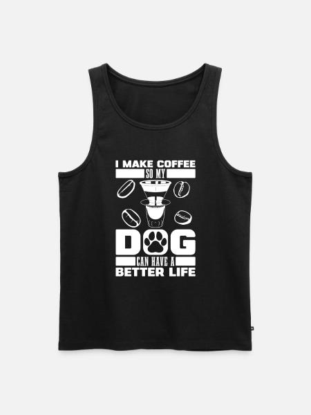 Barista Coffee Dog - Men's Premium Organic Tank Top - black