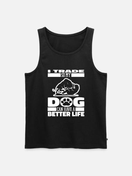 Day Trading Day Trader Dog - Men's Premium Organic Tank Top - black
