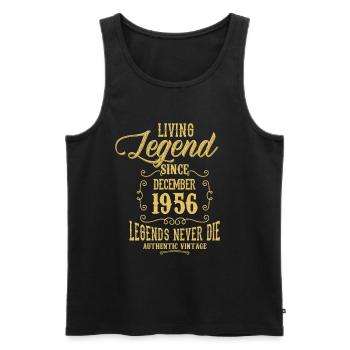 Dezember 1956 Vintage Jahrgang Geburtstag - Männer Premium Bio Tank Top - Schwarz - Vorne - Michal (187cm)