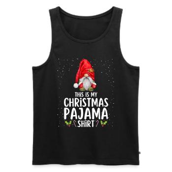 Christmas Pajamas Pajamas Sleepshirt - Men's Premium Organic Tank Top - black - Front - Michal (187cm)