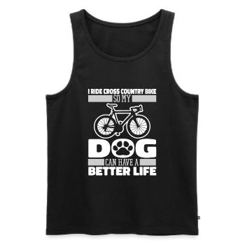 Cross Country Mountain Bike Mtb Dog - Men's Premium Organic Tank Top - black - Front - Michal (187cm)