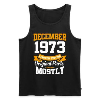 Dezember 1973 Vintage Geburtstag Geschenk - Männer Premium Bio Tank Top - Schwarz - Vorne - Michal (187cm)