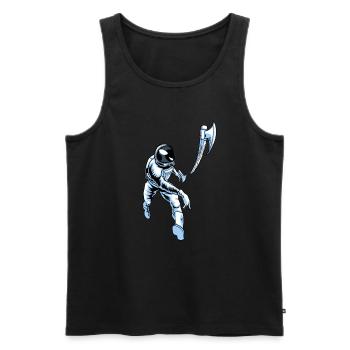 Axtwerfen Axtwerfer Astronaut - Männer Premium Bio Tank Top - Schwarz - Vorne - AI Model Male 178 light (178cm)