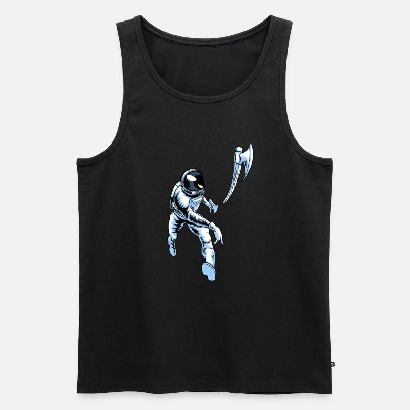 Axtwerfen Axtwerfer Astronaut - Männer Premium Bio Tank Top - Schwarz