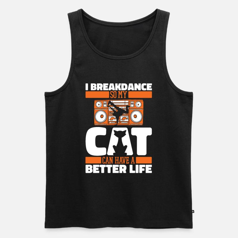 Breakdance Breakdancer Breakdance Chat - Débardeur bio Premium Homme - noir