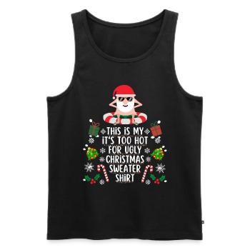 Trop chaud pour une chemise de noël moche - Débardeur bio Premium Homme - noir - Devant - Michal (187cm)