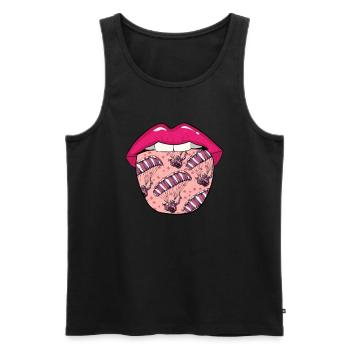 Paragleiter Paragleiten Lippen - Männer Premium Bio Tank Top - Schwarz - Vorne - Michal (187cm)