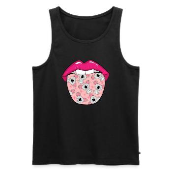 Koalabär Zunge - Männer Premium Bio Tank Top - Schwarz - Vorne - AI Model Male 178 light (178cm)