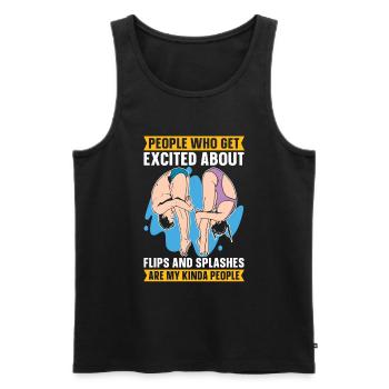Diving Divers - Men's Premium Organic Tank Top - black - Front - AI Model Male 178 light (178cm)
