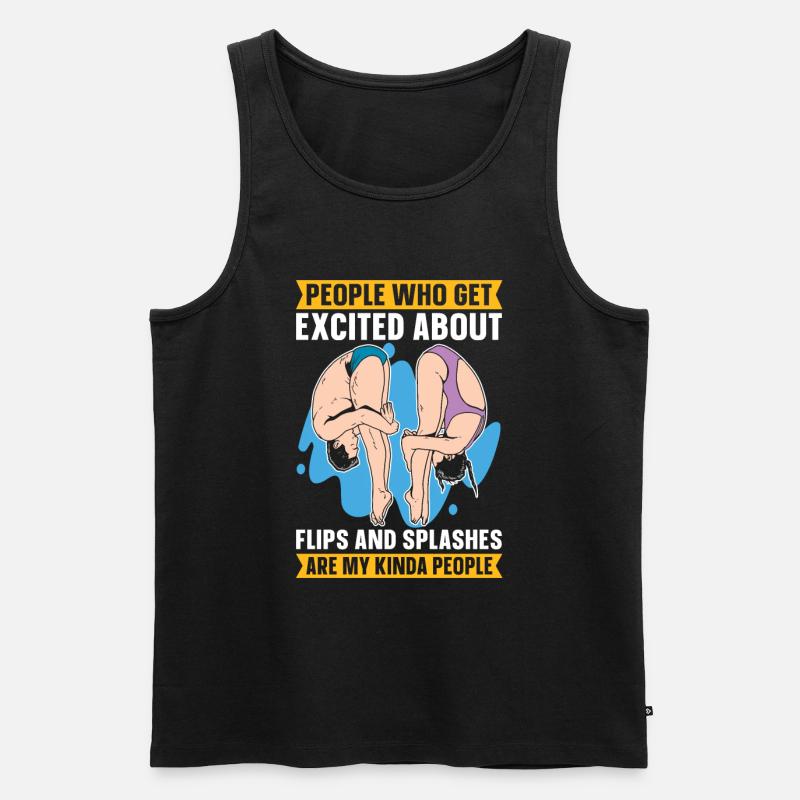 Turmspringen Turmspringer - Männer Premium Bio Tank Top - Schwarz