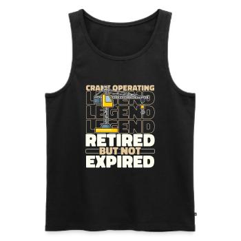 Crane driver Retired crane operator - Men's Premium Organic Tank Top - black - Front - AI Model Male 178 light (178cm)