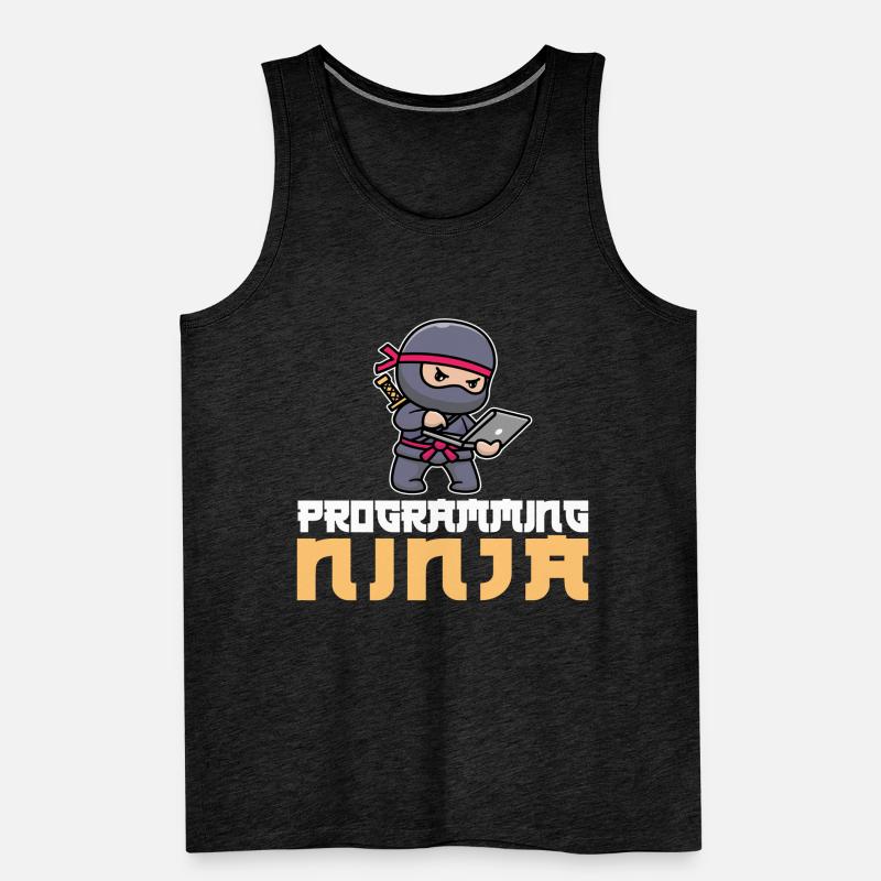 Developer Coder Programmer Ninja Men's Premium Organic Tank Top