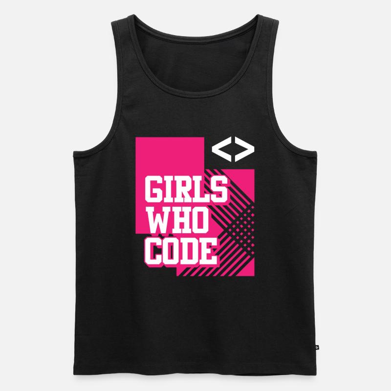 Entwickler Coder Programmierer Mädchen - Männer Premium Bio Tank Top - Schwarz