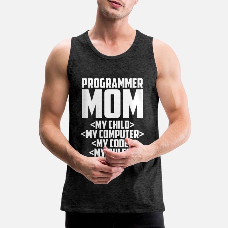 Entwickler Coder Programmierer Mama Männer Premium Bio Tank Top