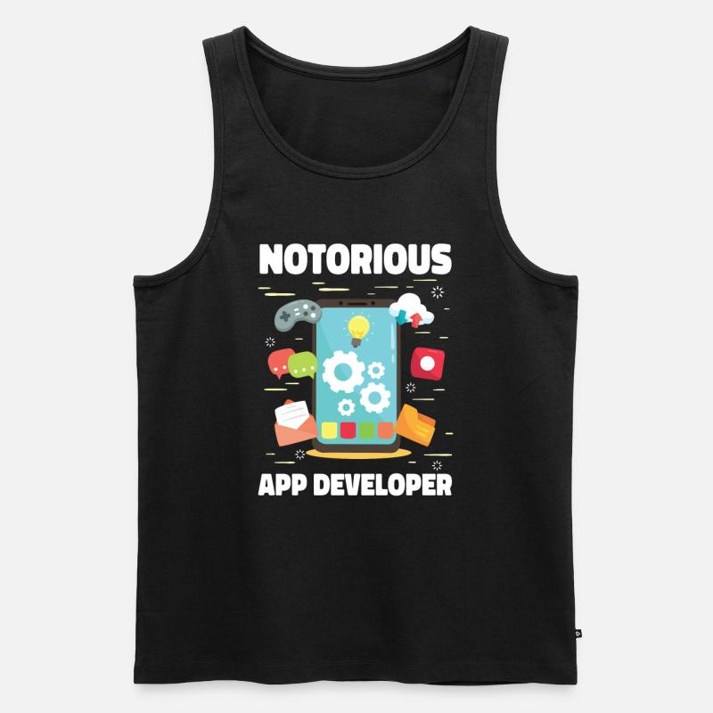 Développeur Coder Programmer App - Débardeur bio Premium Homme - noir