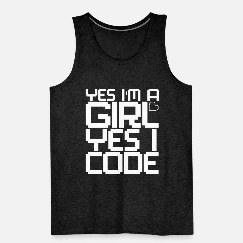 Développeur Coder Programmeur Girl Débardeur bio Premium Homme
