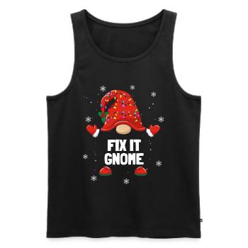 Noël Nain Fix It Gnome Christmas Familles - Débardeur bio Premium Homme - noir - Devant - Michal (187cm)
