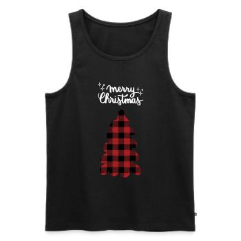 Joyeux Noël Drôle de Chemise de Noël - Débardeur bio Premium Homme - noir - Devant - Michal (187cm)