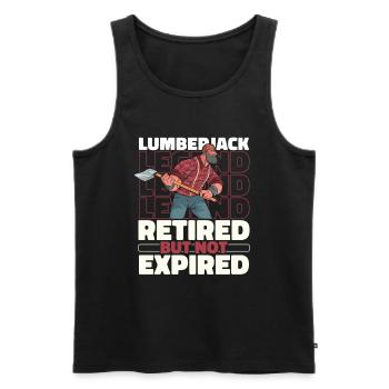 Woodchippers Forestry workers Retired lumberjacks - Men's Premium Organic Tank Top - black - Front - AI Model Male 178 light (178cm)