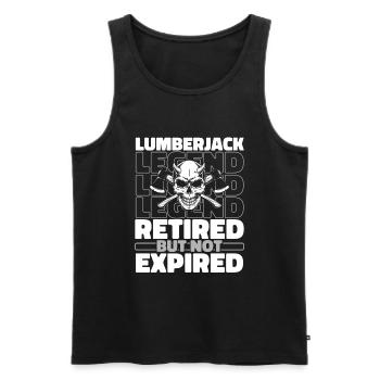 Woodchippers Forestry workers Retired lumberjacks - Men's Premium Organic Tank Top - black - Front - AI Model Male 178 light (178cm)
