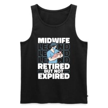 Hebamme Im Ruhestand - Männer Premium Bio Tank Top - Schwarz - Vorne - Michal (187cm)