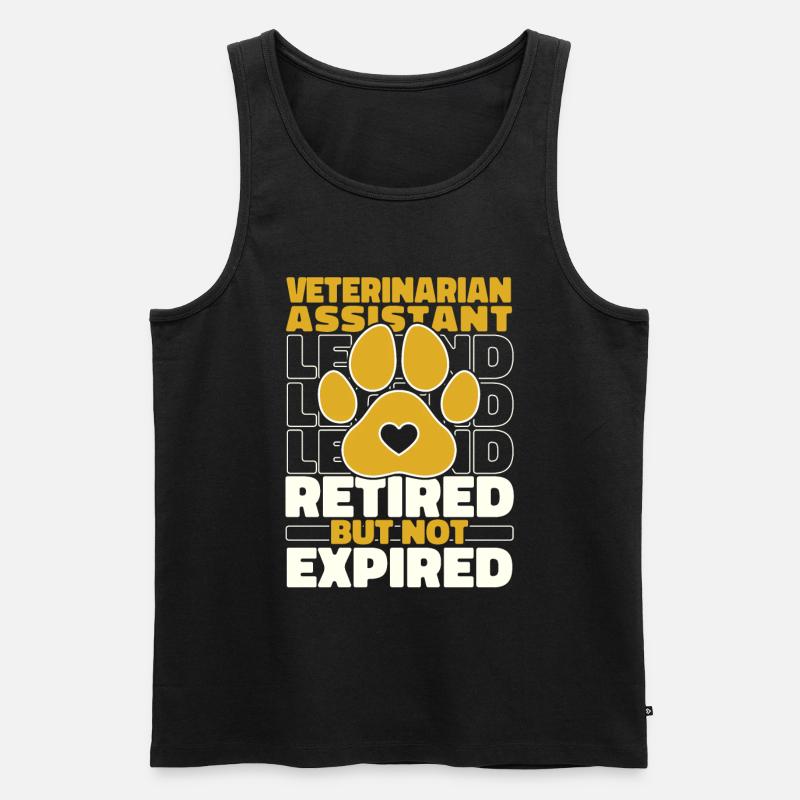 Veterinary assistant Retired veterinary assistant - Men's Premium Organic Tank Top - black