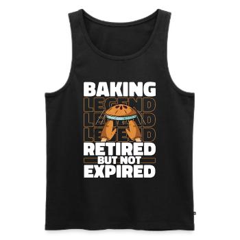 Baking Baker Baker Bakery à la retraite - Débardeur bio Premium Homme - noir - Devant - Michal (187cm)