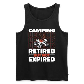 Retired camping tent - Men's Premium Organic Tank Top - black - Front - Michal (187cm)