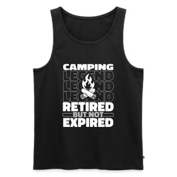 Retired camping tent - Men's Premium Organic Tank Top - black - Front - Michal (187cm)
