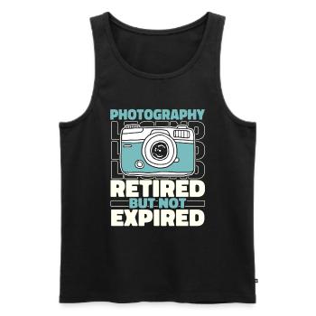 Photographer Photography Retired Camera - Men's Premium Organic Tank Top - black - Front - Michal (187cm)